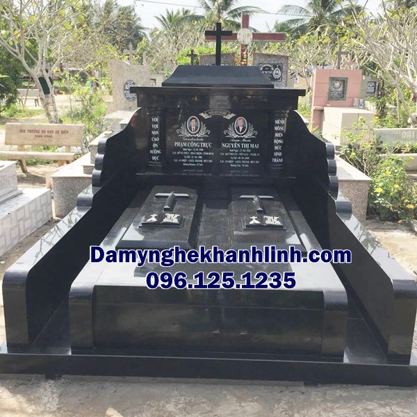 Mẫu mộ đá công giáo miền nam chế tác từ đá hoa cương